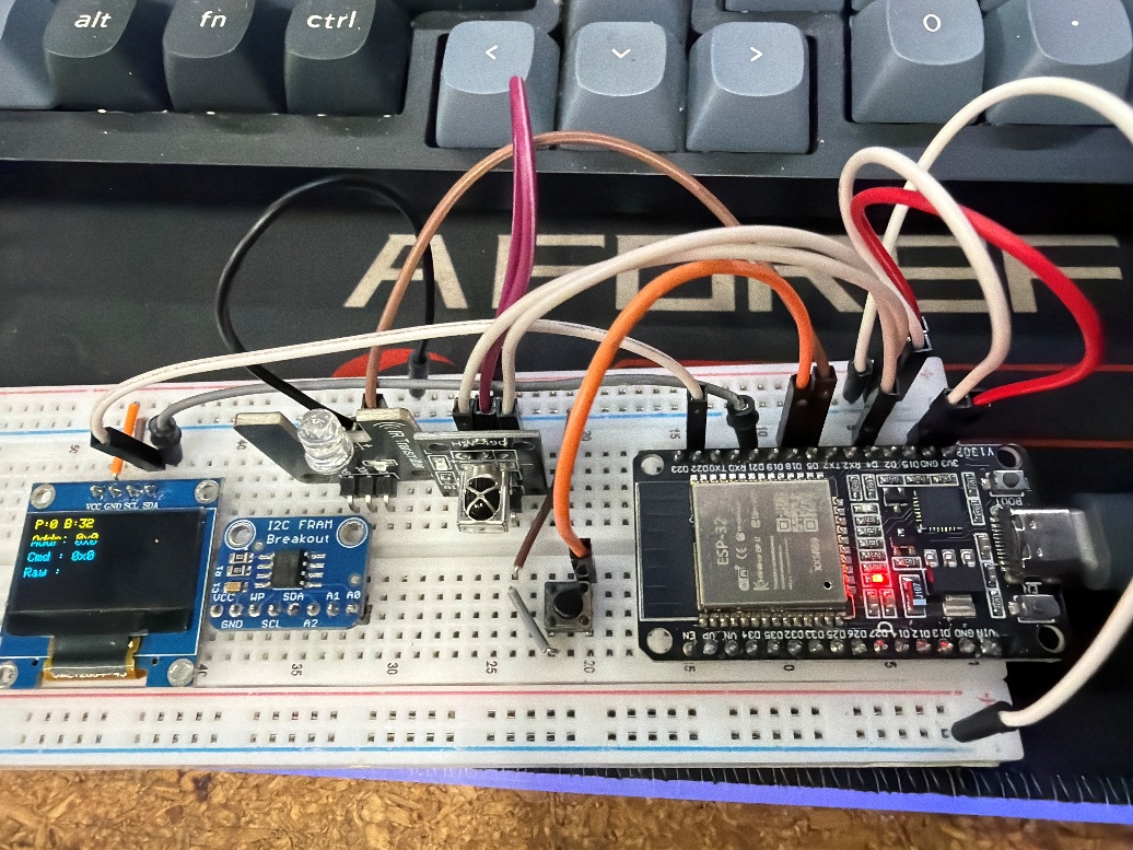 Portable CAN bus sniffer and signal generator prototype on a workbench